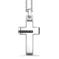 Fashion Zancan Silver Necklace With Cross Pendant. Colliers