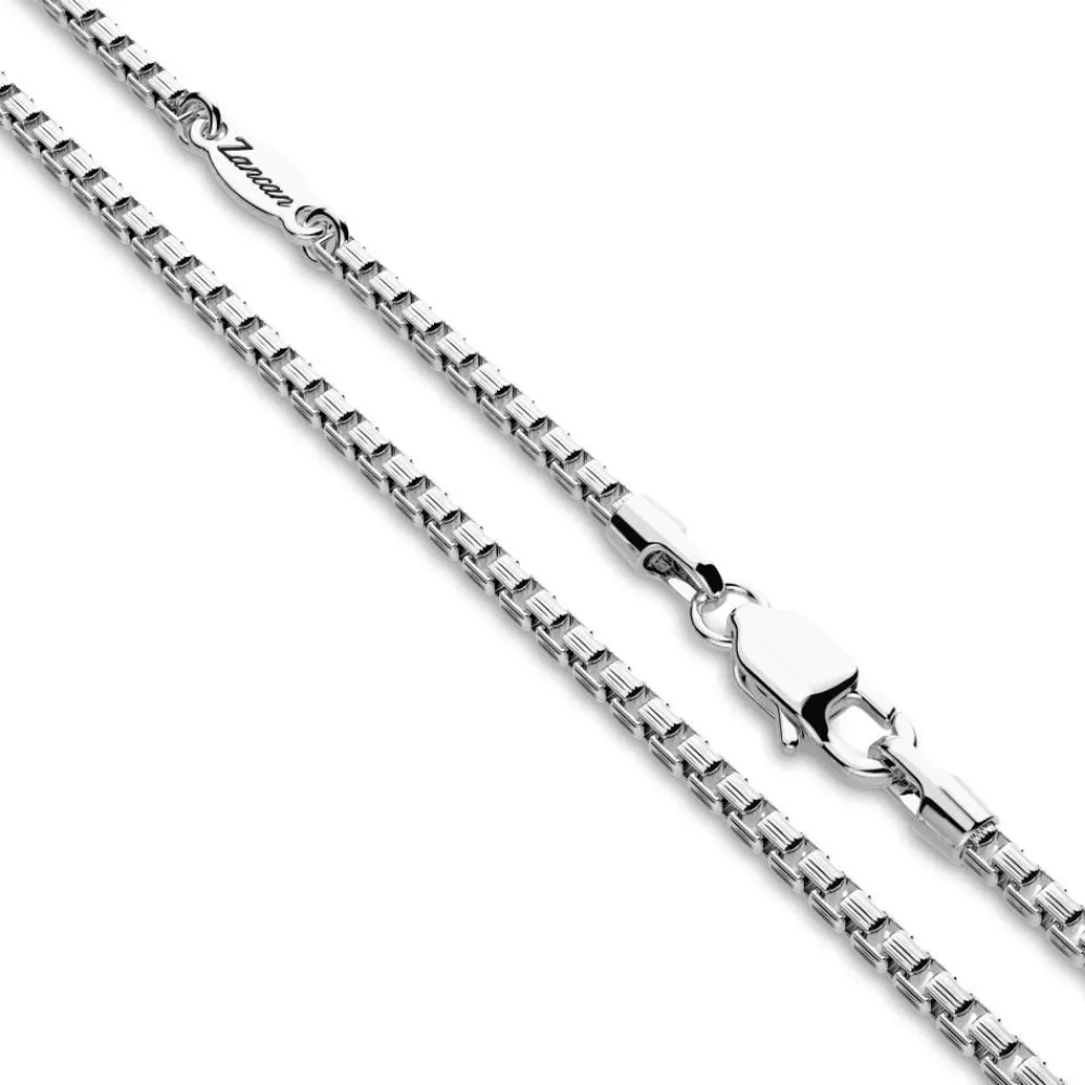 Fashion Zancan Silver Necklace With Wind Rose Pendant And Black Stones. Colliers