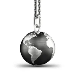 Best Sale Zancan Silver Necklace With Globe Pendant. Colliers