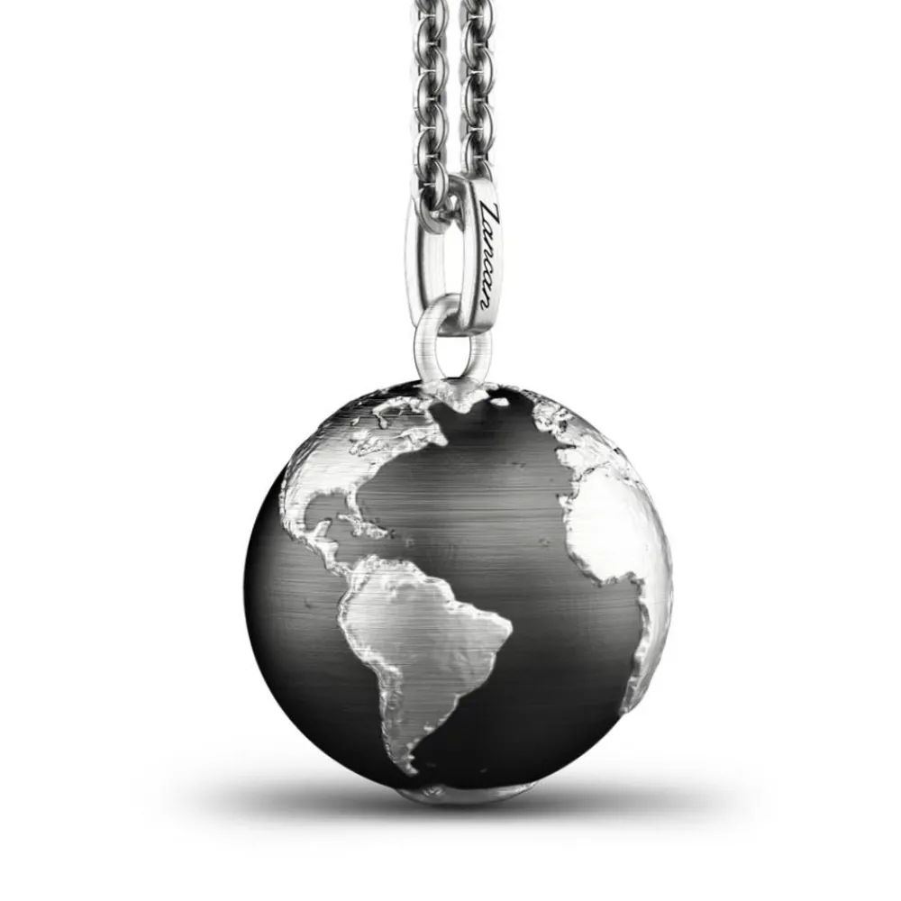 Best Sale Zancan Silver Necklace With Globe Pendant. Colliers
