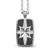 Online Zancan Silver Necklace With Tag And Black Stones. Colliers