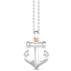 New Zancan Silver Necklace With Anchor Pendant. Colliers