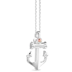 New Zancan Silver Necklace With Anchor Pendant. Colliers