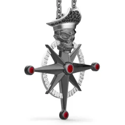 Hot Zancan Silver Necklace With Pirate Skull Pendant. Colliers