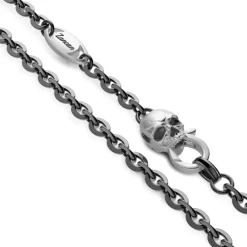 Store Zancan Silver Necklace With Cowboy Skull Pendant. Colliers