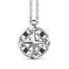 Store Zancan Silver Necklace With Wind Rose Pendant. Colliers