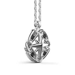 Store Zancan Silver Necklace With Wind Rose Pendant. Colliers
