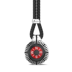 Hot Zancan Silver Necklace With Red Compass. Colliers