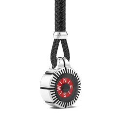 Hot Zancan Silver Necklace With Red Compass. Colliers