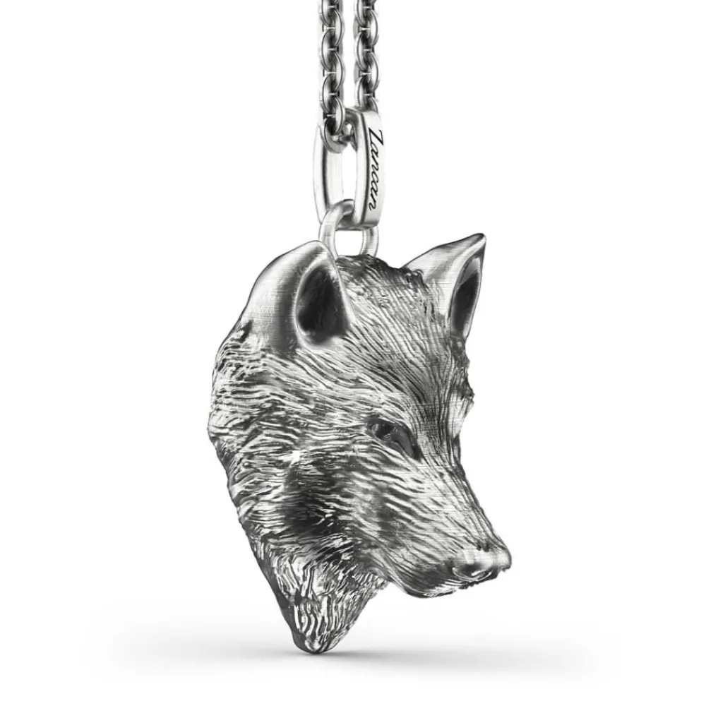 Flash Sale Zancan Silver Necklace With Wolf. Colliers