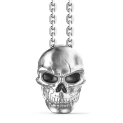 Fashion Zancan Silver Necklace With Skull Pendant. Colliers