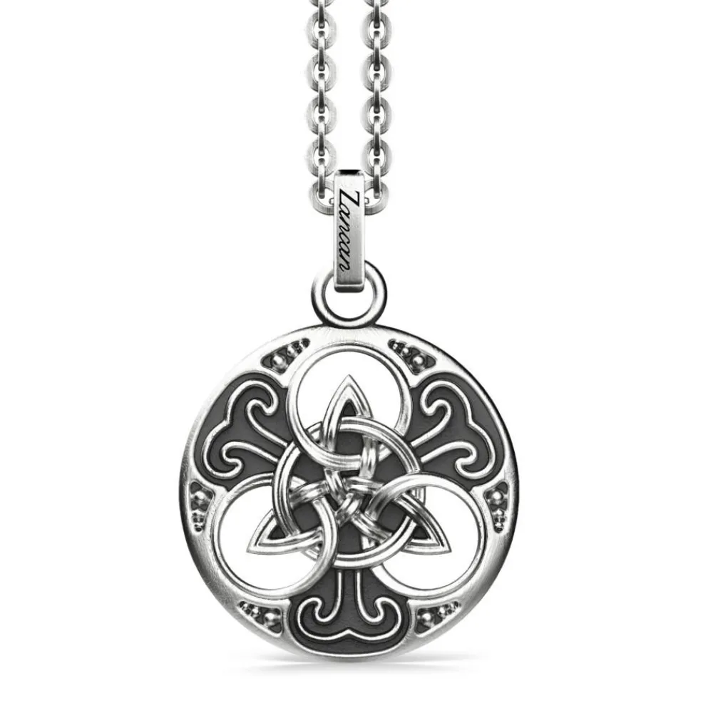 Best Zancan Silver Necklace With Celtic Pendant. Colliers