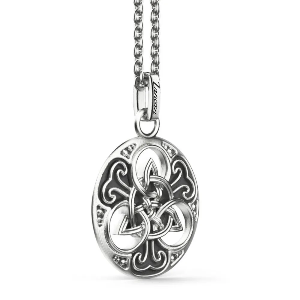 Best Zancan Silver Necklace With Celtic Pendant. Colliers