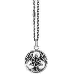 Best Zancan Silver Necklace With Celtic Pendant. Colliers