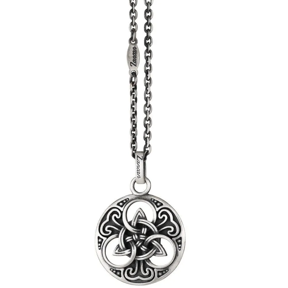 Best Zancan Silver Necklace With Celtic Pendant. Colliers