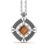Flash Sale Zancan Silver Necklace With Wind Rose Pendant And Tiger'S Eye Stone. Colliers