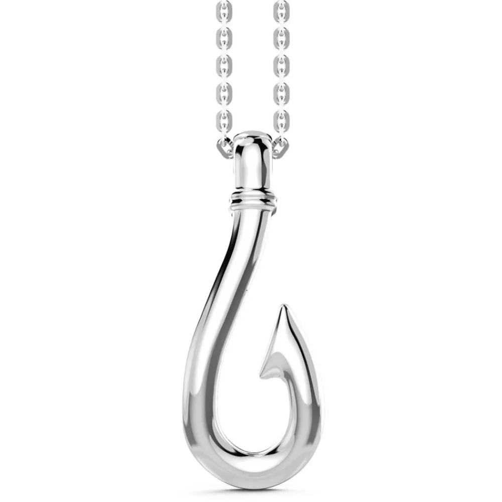 Cheap Zancan Silver Necklace With Hook Pendant. Colliers