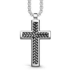 Best Sale Zancan Silver Necklace With Cross Pendant. Colliers
