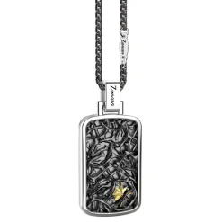 Hot Zancan Silver Necklace With Barbed-Wire Tag Pendant. Colliers