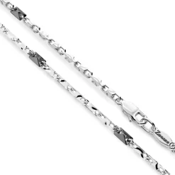 Store Zancan Silver Necklace With Cross Pendant And Black Stones. Colliers