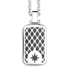 Best Sale Zancan Silver Necklace With Tag Pendant. Colliers