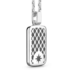 Best Sale Zancan Silver Necklace With Tag Pendant. Colliers