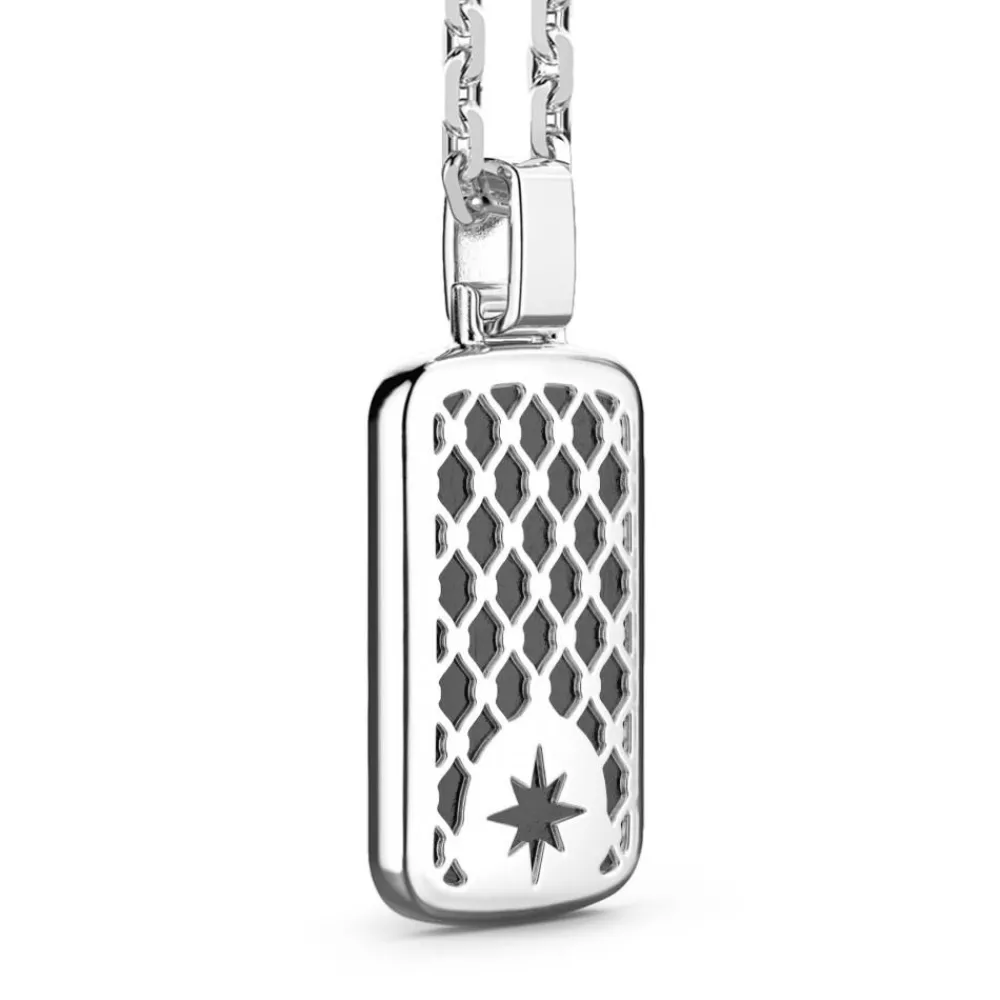 Best Sale Zancan Silver Necklace With Tag Pendant. Colliers