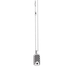 Best Sale Zancan Silver Necklace With Tag Pendant. Colliers