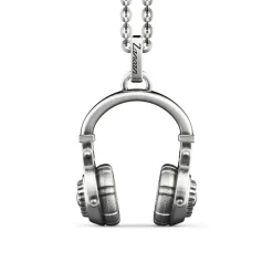 Cheap Zancan Silver Necklace With Headphone Pendant. Colliers
