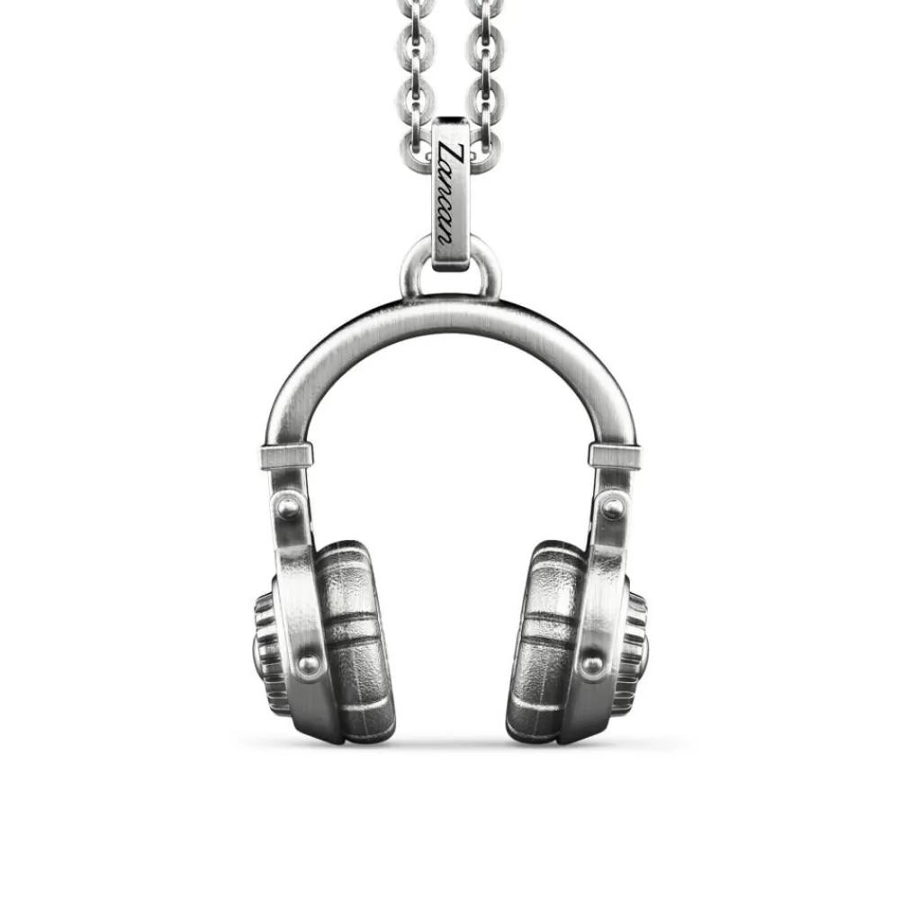 Cheap Zancan Silver Necklace With Headphone Pendant. Colliers