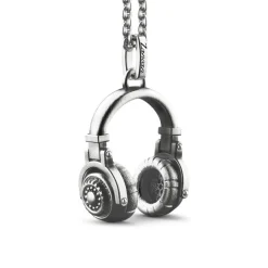 Cheap Zancan Silver Necklace With Headphone Pendant. Colliers