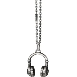 Cheap Zancan Silver Necklace With Headphone Pendant. Colliers