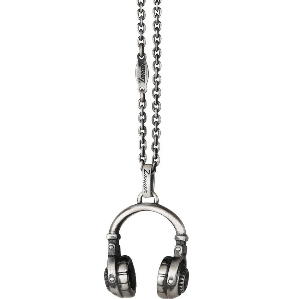 Cheap Zancan Silver Necklace With Headphone Pendant. Colliers