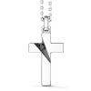 Store Zancan Silver Necklace With Cross Pendant And Black Stones. Colliers