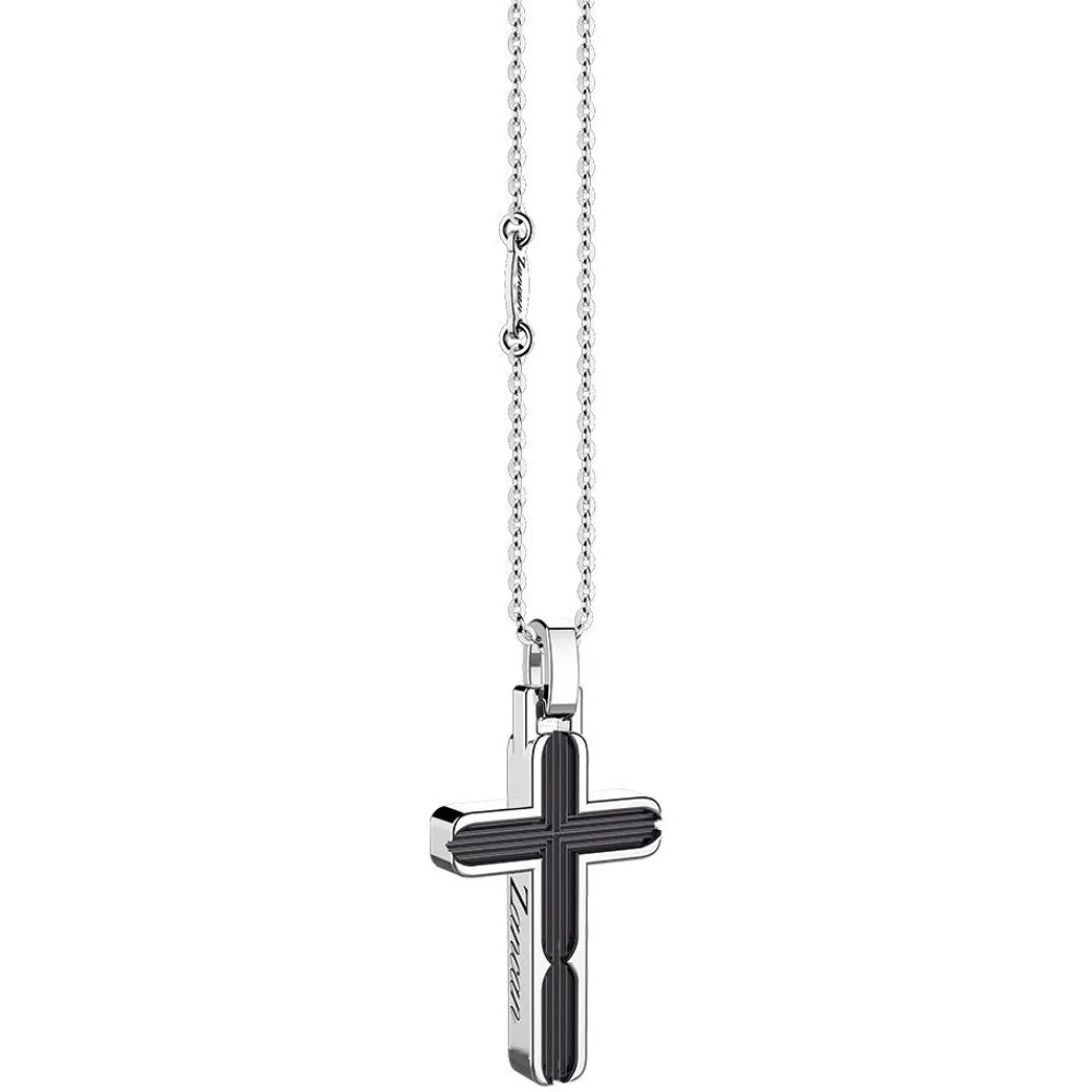 Hot Zancan Silver Necklace With Cross Pendant. Colliers