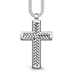 Best Sale Zancan Silver Necklace With Cross Pendant. Colliers