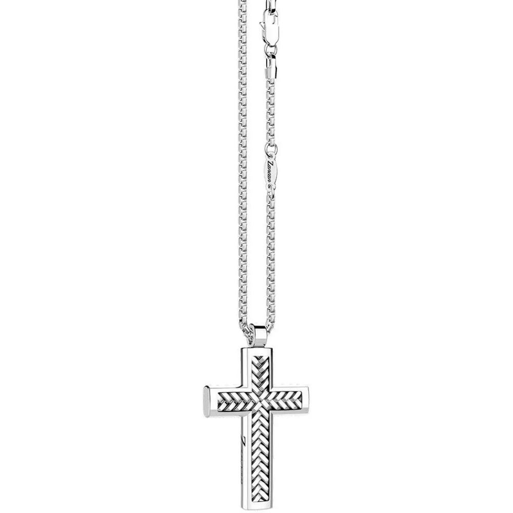 Best Sale Zancan Silver Necklace With Cross Pendant. Colliers
