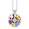 Store Zancan Silver Necklace With Pendant And Lacquered Details. Colliers