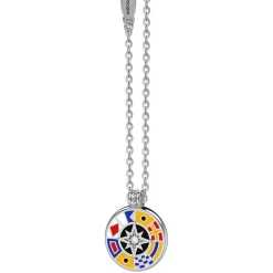 Store Zancan Silver Necklace With Pendant And Lacquered Details. Colliers