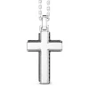Online Zancan Silver Necklace With Cross Pendant And Black Stones. Colliers