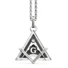 Cheap Zancan Silver Necklace With Freemason Pendant. Colliers