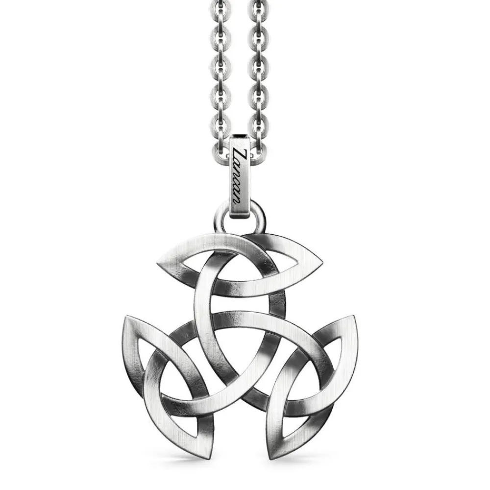 Store Zancan Silver Necklace With Celtic Pendant. Colliers
