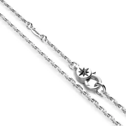 Best Zancan Silver Necklace With Pirate Skull Pendant. Colliers