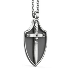Clearance Zancan Silver Necklace With Shield Pendant. Colliers