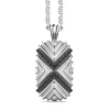 Flash Sale Zancan Silver Necklace With Tag Pendant And Black Stones. Colliers
