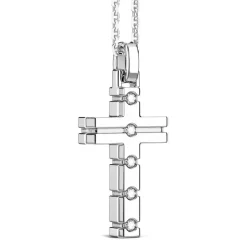 Flash Sale Zancan Silver Necklace With Cross Pendant And White Stones. Colliers