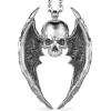 Discount Zancan Silver Necklace With Winged Skull Pendant. Colliers