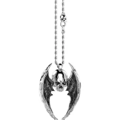 Discount Zancan Silver Necklace With Winged Skull Pendant. Colliers