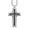 Best Zancan Silver Necklace With Cross Pendant And Black Stones. Colliers