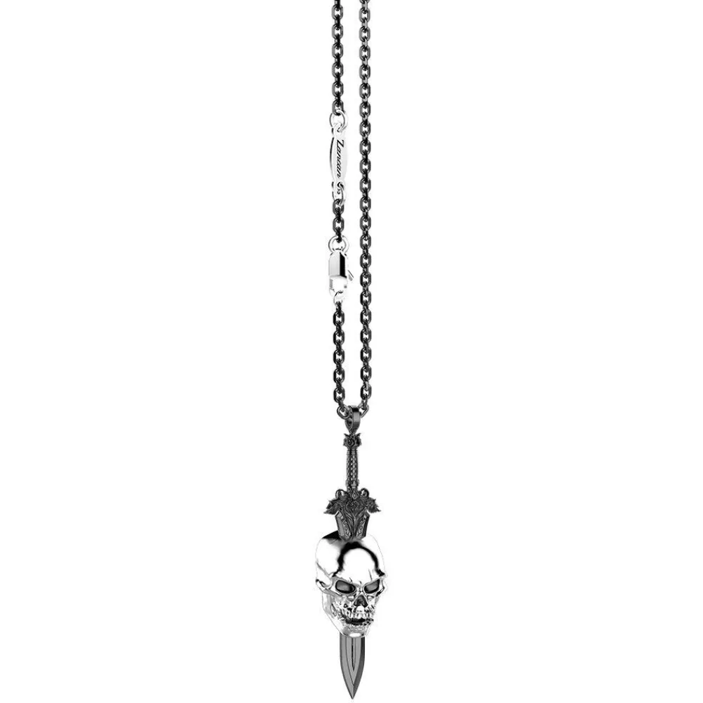 Clearance Zancan Silver Necklace With Skull. Colliers